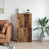 Kantoorkast Oud hout 60 x 32 x 115 cm Bewerkt hout 4