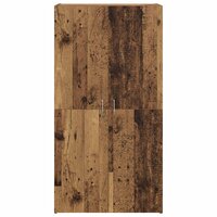 Kantoorkast Oud hout 60 x 32 x 115 cm Bewerkt hout 6