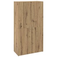 Kantoorkast Artisanaal eiken 60 x 32 x 115 cm Bewerkt hout 2