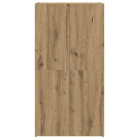 Kantoorkast Artisanaal eiken 60 x 32 x 115 cm Bewerkt hout 6
