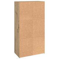 Kantoorkast Artisanaal eiken 60 x 32 x 115 cm Bewerkt hout 8