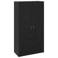 Kantoorkast Zwart eiken 60 x 32 x 115 cm Bewerkt hout 2