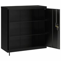 Archiefkast 90x40x90 cm staal zwart 4