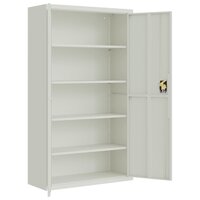 Archiefkast 105x40x180 cm staal lichtgrijs 4