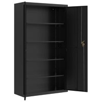 Archiefkast 105x40x180 cm staal zwart 4