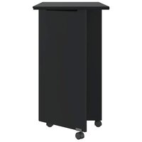 Rolkast met bureau MOSS massief grenenhout zwart 4