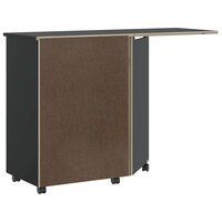 Rolkast met bureau MOSS massief grenenhout zwart 5