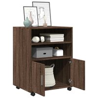 Rolkast 60x48x81 cm bewerkt hout bruin eikenkleur 3