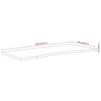 Bureaublad rechthoekig 120x50x2,5 cm massief acaciahout 9