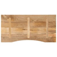 Bureaublad met ronding 140x50x2,5 cm massief ruw mangohout 5