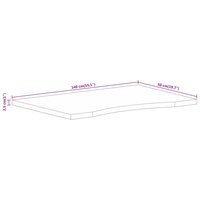 Bureaublad met ronding 140x50x2,5 cm massief ruw mangohout 8
