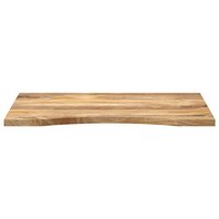 Bureaublad met ronding 80x60x2,5 cm massief ruw mangohout 3