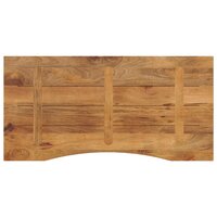 Bureaublad met ronding 120x50x2,5 cm massief ruw mangohout 5