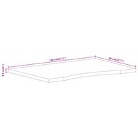 Bureaublad met ronding 120x50x2,5 cm massief ruw mangohout 8
