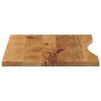 Bureaublad met ronding 90x60x2,5 cm massief ruw mangohout 4