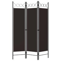Kamerscherm met 3 panelen 120x180 cm bruin 2
