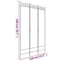 Kamerscherm met 3 panelen 120x200 cm stof antracietkleurig 8
