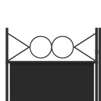 Kamerscherm met 4 panelen 160x200 cm stof zwart 7