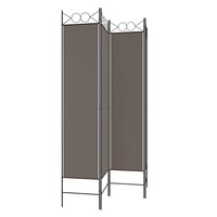 Kamerscherm met 4 panelen 160x220 cm stof antracietkleurig 4