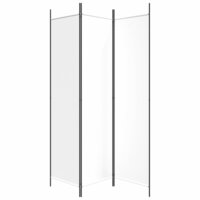 Kamerscherm met 3 panelen 150x200 cm stof wit 4