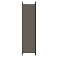 Kamerscherm met 4 panelen 200x200 cm stof antracietkleurig 6