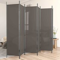Kamerscherm met 6 panelen 300x200 cm stof antracietkleurig 3