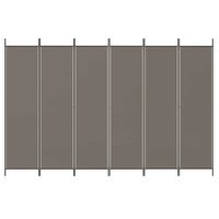 Kamerscherm met 6 panelen 300x200 cm stof antracietkleurig 4