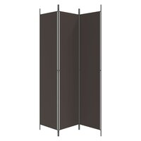Kamerscherm met 3 panelen 150x220 cm stof bruin 5