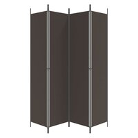  Kamerscherm met 4 panelen 200x220 cm stof bruin 5