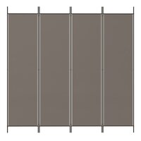  Kamerscherm met 4 panelen 200x220 cm stof antracietkleurig 3