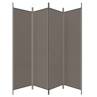  Kamerscherm met 4 panelen 200x220 cm stof antracietkleurig 5