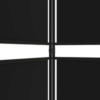 Kamerscherm met 3 panelen 150x180 cm stof zwart 7