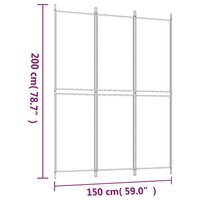 Kamerscherm met 3 panelen 150x200 cm stof antracietkleurig 8