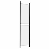 Kamerscherm met 4 panelen 200x200 cm stof wit 6