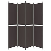 Kamerscherm met 4 panelen 200x220 cm stof bruin 4
