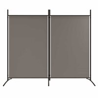 Kamerscherm met 2 panelen 175x180 cm stof antracietkleurig 3