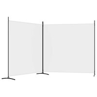 Kamerscherm met 2 panelen 348x180 cm stof wit 5