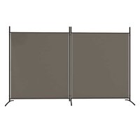 Kamerscherm met 2 panelen 346x180 cm stof antracietkleurig 3