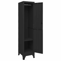 Lockerkast 38x45x180 cm staal zwart 5