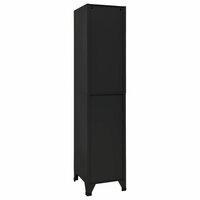 Lockerkast 38x45x180 cm staal zwart 5