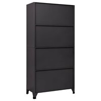 Lockerkast 90x40x180 cm staal antracietkleurig en rood 5