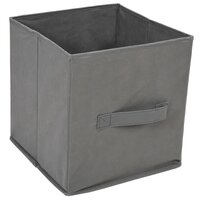 Opbergkast met 3 stoffen lades 34x34x101 cm staal grijs 5