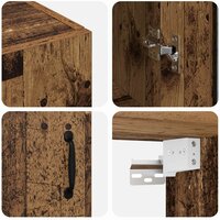 Opbergkast Wandgemonteerd Oudhout 69,5 x 34 x 90 cm 9