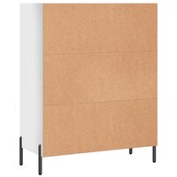Schappenkast 69,5x32,5x90 cm bewerkt hout hoogglans wit 6