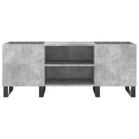 Platenkast 121x38x48 cm bewerkt hout betongrijs 4
