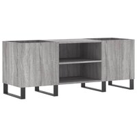 Platenkast 121x38x48 cm bewerkt hout grijs sonoma eikenkleurig 2