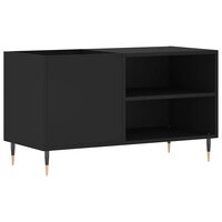 Platenkast 85x38x48 cm bewerkt hout zwart 2