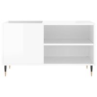 Platenkast 85x38x48 cm bewerkt hout hoogglans wit 4
