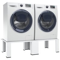 Wasmachine- en drogerverhoger dubbel wit 2