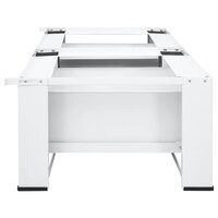 Wasmachine- en drogerverhoger dubbel met lades wit 4